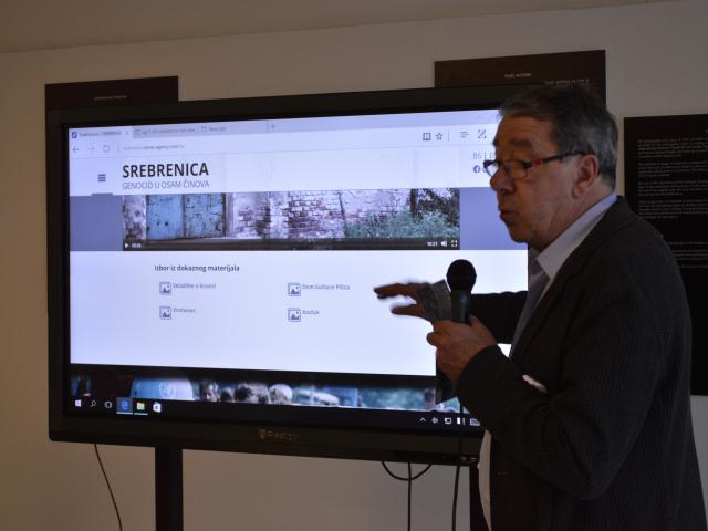"Srebrenica- genocid u osam činova" interaktivni narativ, prezentacija u Sarajevu